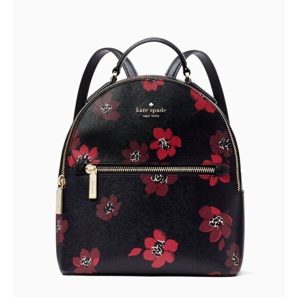 Handbags - New Kate Spade Perry Small Backpack Saffiano Black Multi